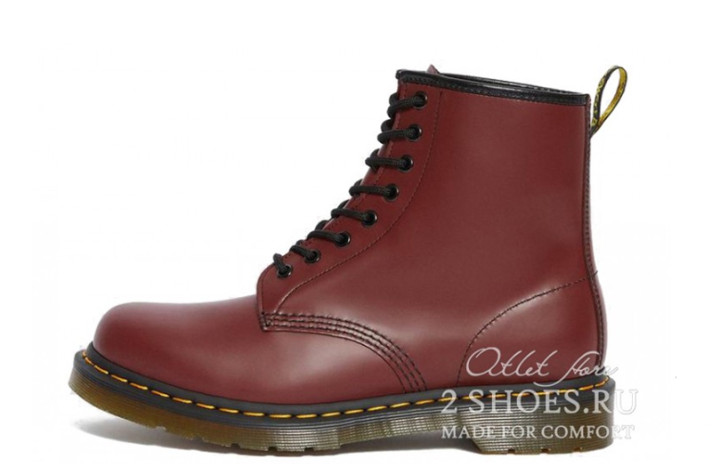Ботинки DR Martens 1460 Cherry Red Smooth 10072600 бордовые, кожаные