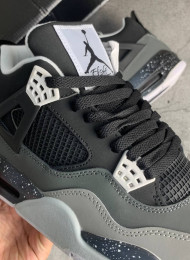 Кроссовки Nike Air Jordan 4 (IV) Pack Stealth Gray Dark живое фото 2
