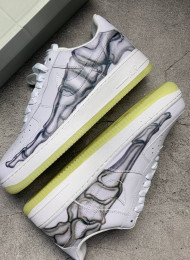 Кроссовки Nike Air Force 1 Low Skeleton Halloween White живое фото 1