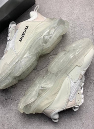 Кроссовки Balenciaga Triple S Clear Sole White живое фото 1
