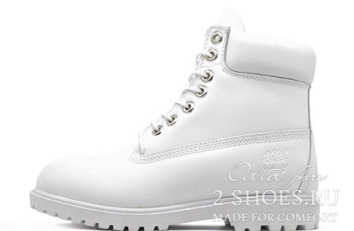 Ботинки Timberland 6-inch winter premium white  белые, кожаные